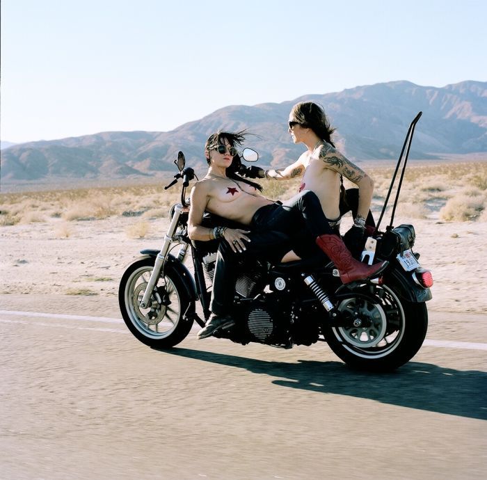 Girls on a motorcycle in Cuiaba
