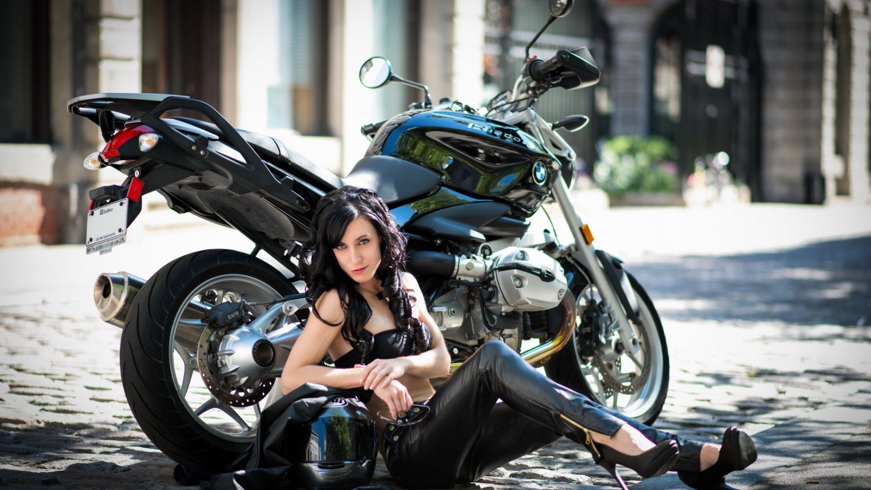 European women on bikes in Cuiaba