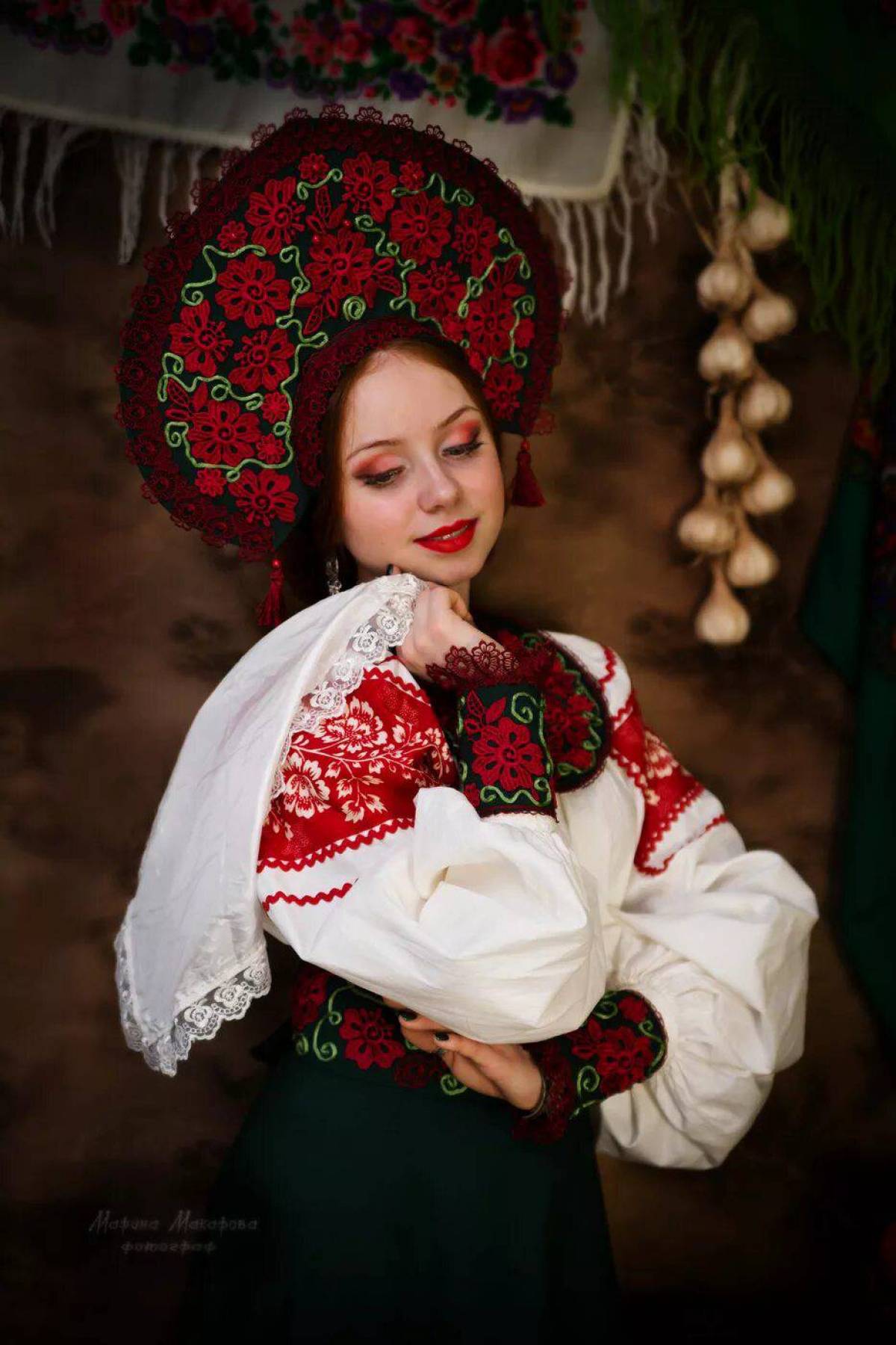 Women in Slavic costumes underwear in Cuiaba