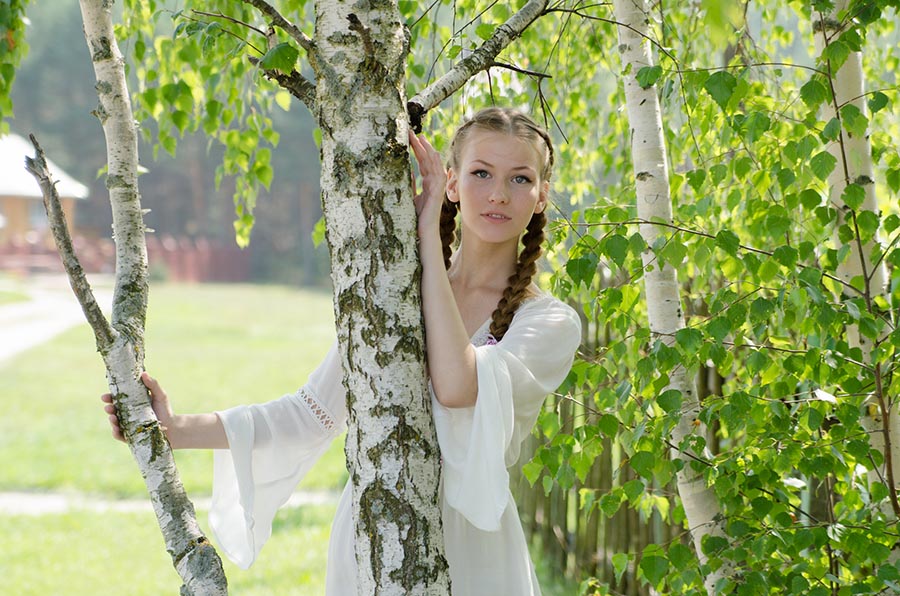 Women in Slavic costumes in Cuiaba