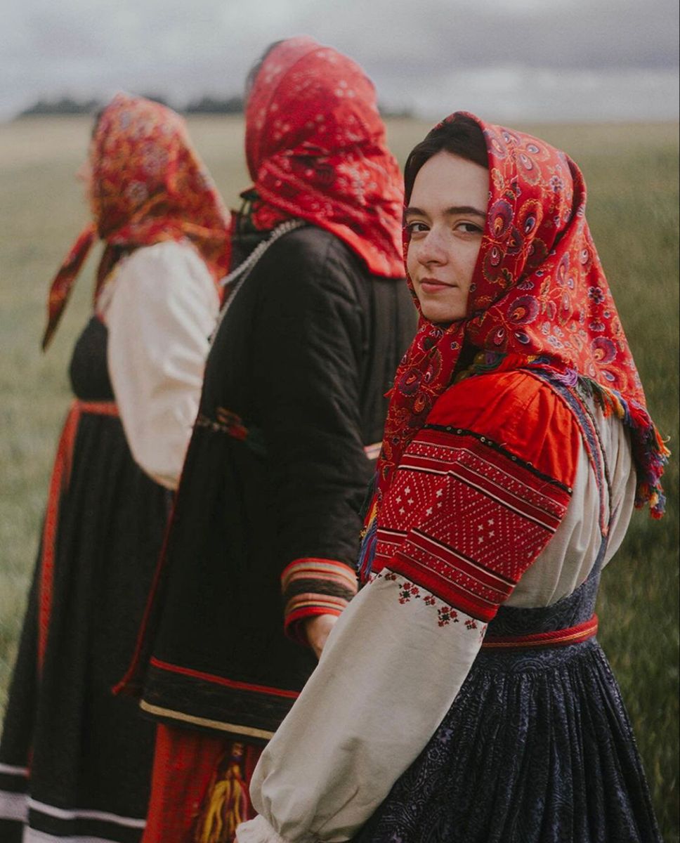 Women in Slavic costumes in Cuiaba