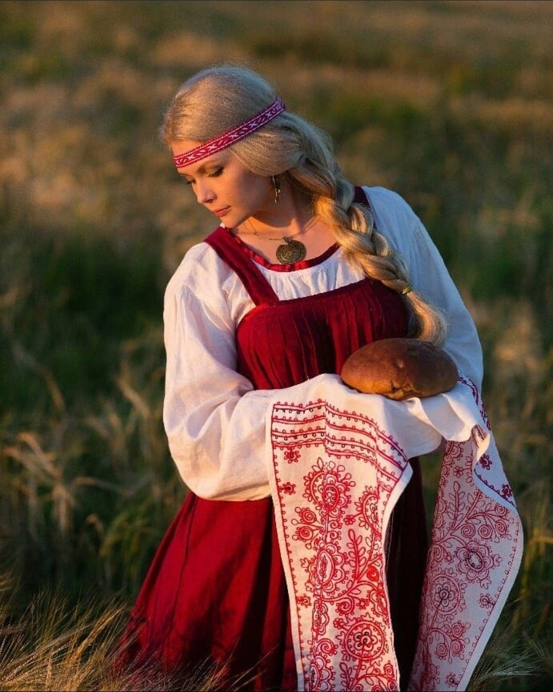 Girls in Slavic costumes in Cuiaba