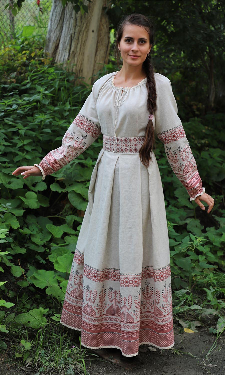 Girls in Slavic costumes in Cuiaba