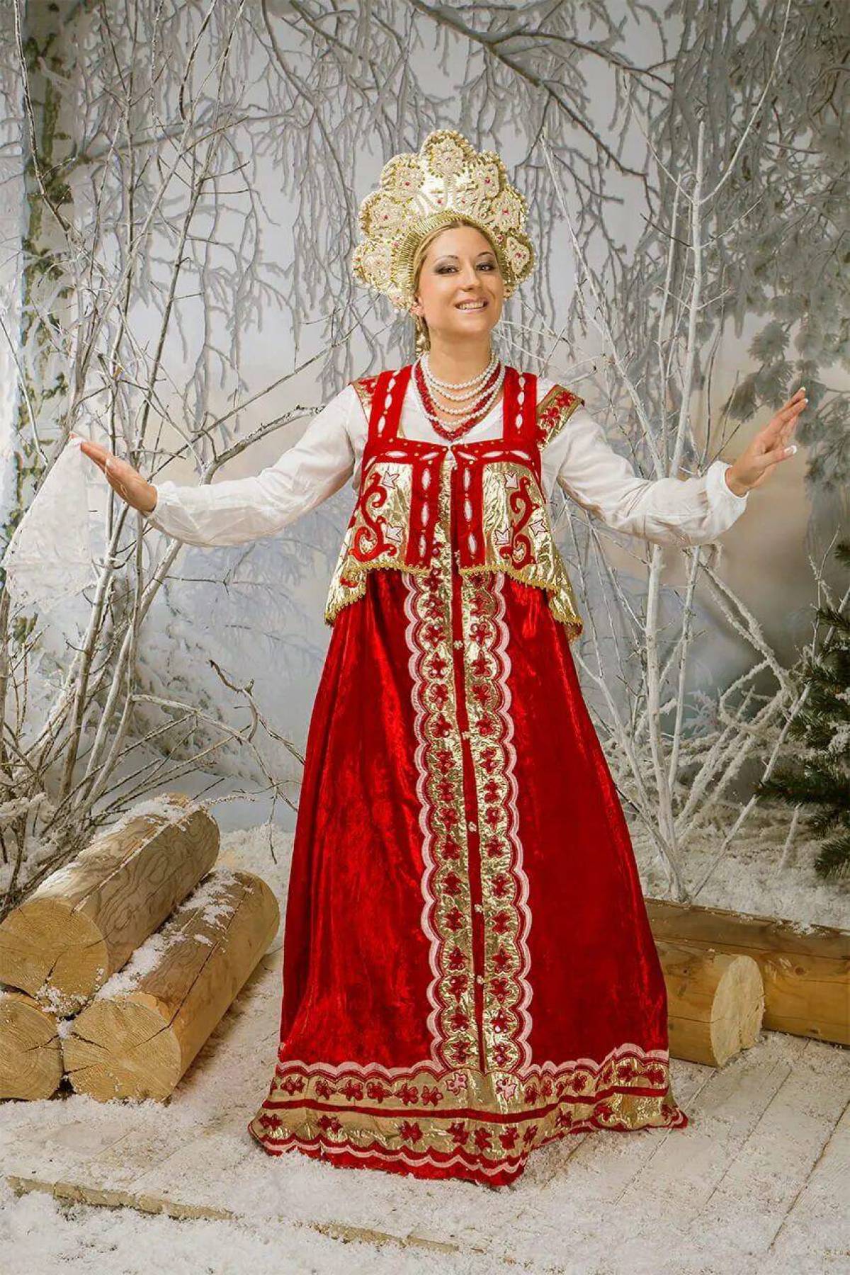 Girls in Slavic costumes in Cuiaba