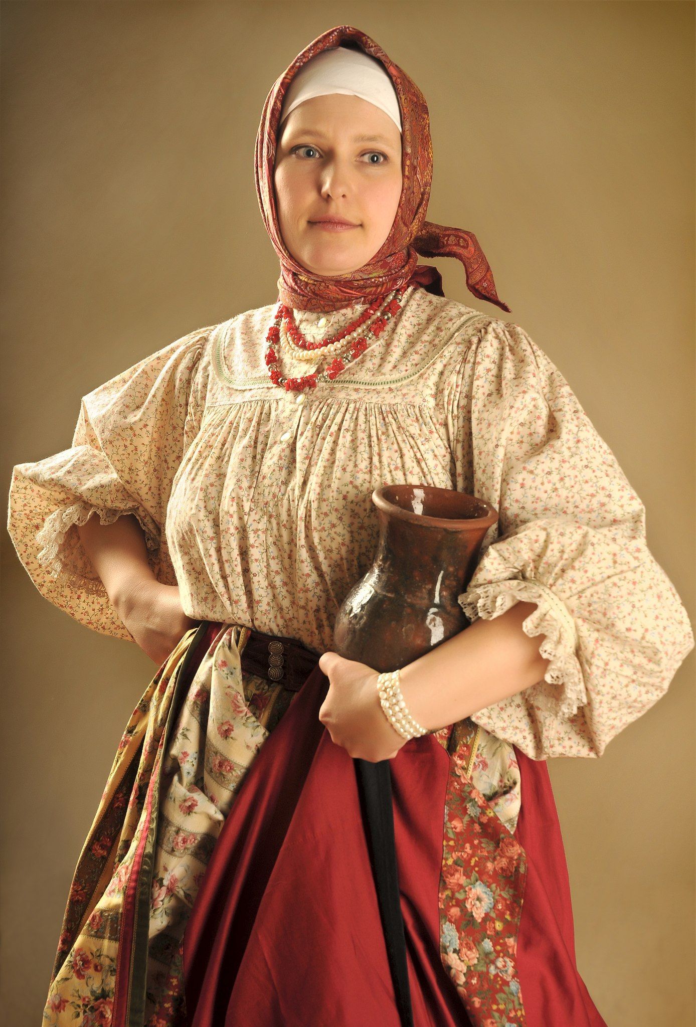 Girls in Slavic costumes in Cuiaba