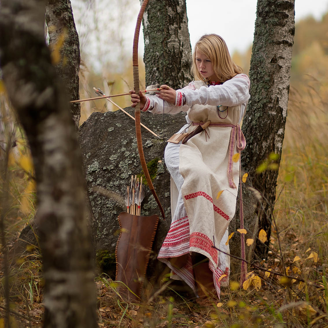 Sexy photo Girls in Slavic costumes in Cuiaba